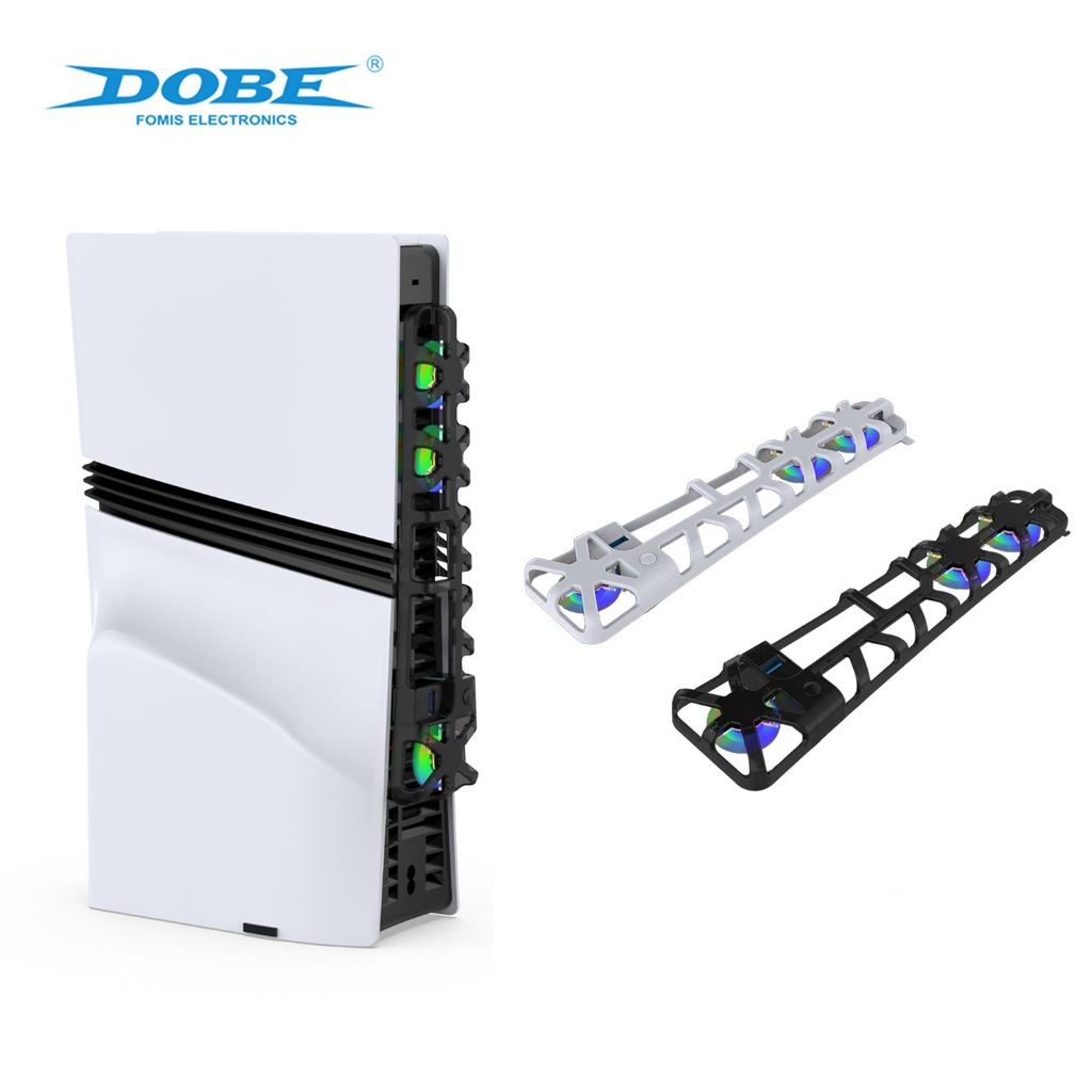 พัดลม DOBE PS5 RPO  ระบายความร้อนสำหรับเครื่อง พร้อมไฟ RGB พัดลมด้านหลังคอนโซลเกม PS5pro TP5-35153Sสินค้าแท้