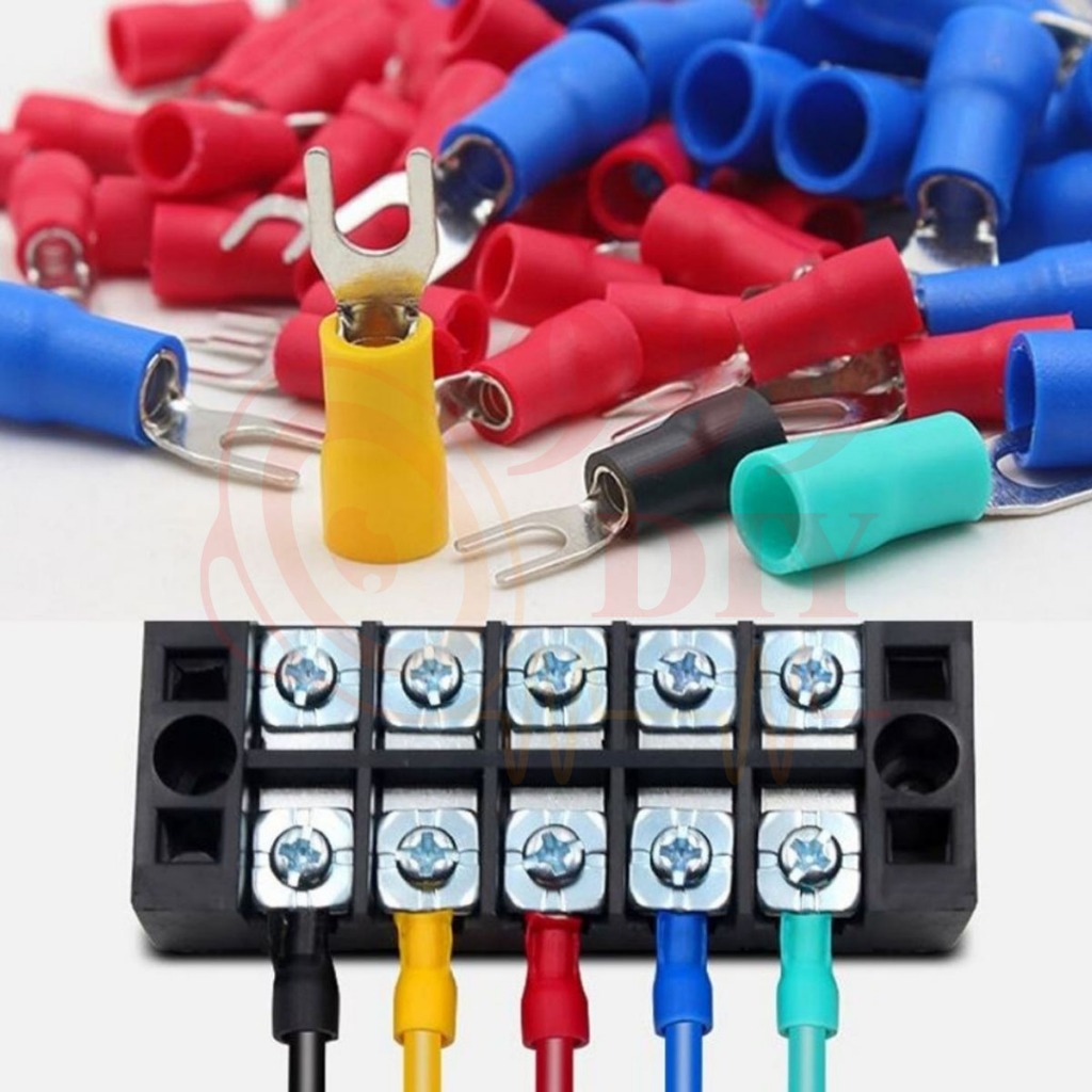 999DIY 1ชิ้น ขั้วต่อสาย SV แบบกดเย็น U-type ทรงส้อม พร้อมฉนวนล่วงหน้า หางปลาทองแดง ขนาด SV 1.25-3,1.25-4,2-4,3.5-5,5.5-5 - รูปที่ 2