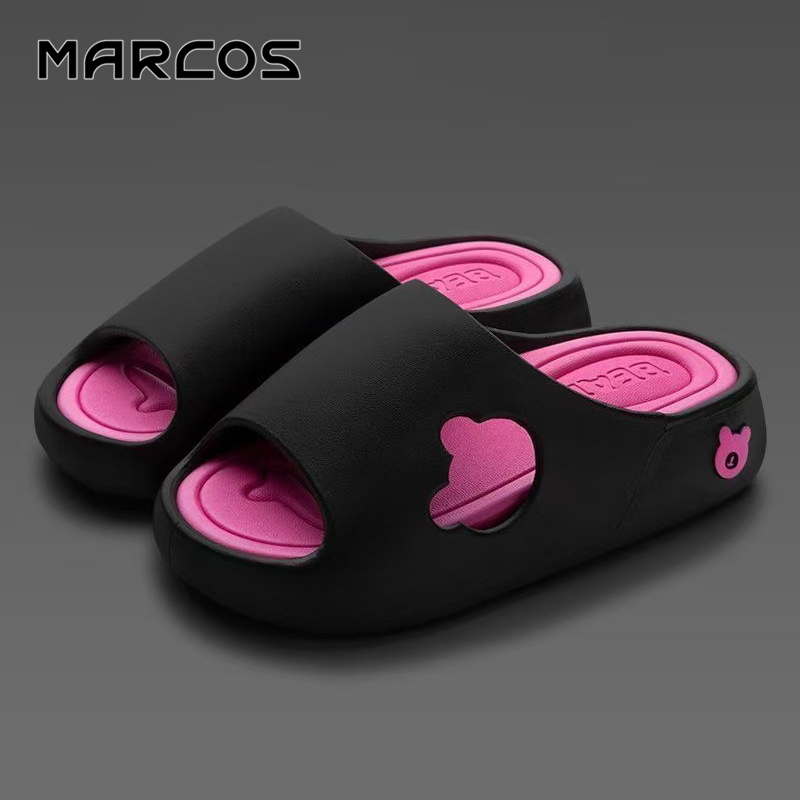 MARCOS พร้อมส่งจากไทย [MAR1018] รองเท้าแตะพื้นน่มสุดฟิ นพื้นสูงเจาะรูหัวใจกันน้ำ กันลื่นใส่ง่าย  ไม่เจ็บเท้า