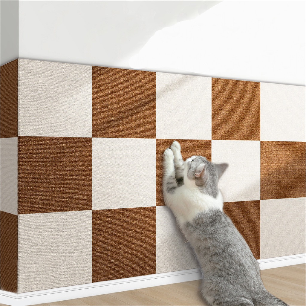 พร้อมส่ง✨พรมลับเล็บแมว ที่ฝนเล็บ มีกาวในตัว กันรอยข่วนได้ดี แผ่นแมวปีน ที่ลับเล็บแมว แผ่นกันข่วน ที่กันแมวข่วน ถนอมโซฟา - รูปที่ 7