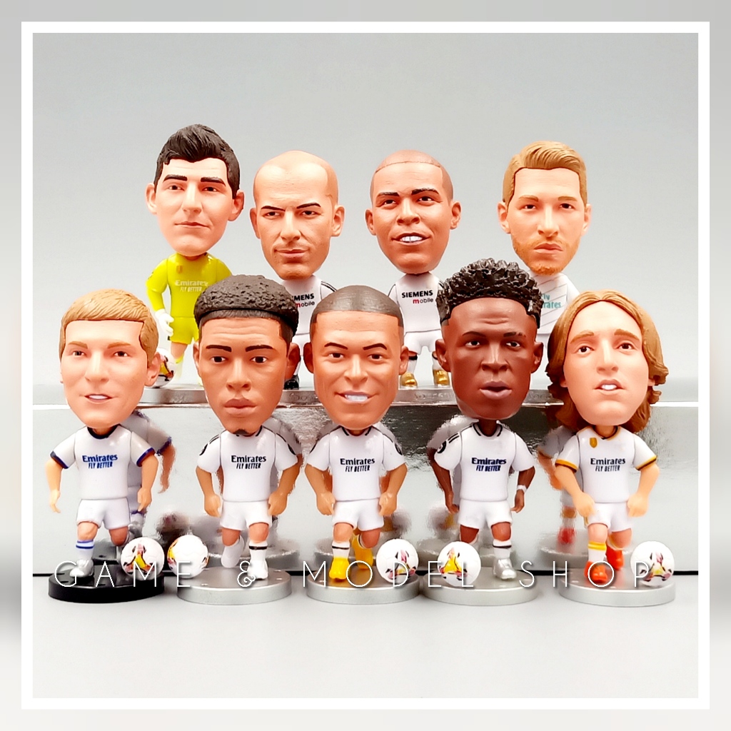 ***สินค้าพร้อมส่ง***โมเดลนักฟุตบอลรวมชุด รีลแมดริด (สูง 6.5 ซม.) Soccerwe Model ตุ๊กตานักบอล นักเตะ โมเดลนักเตะ ของเล่น