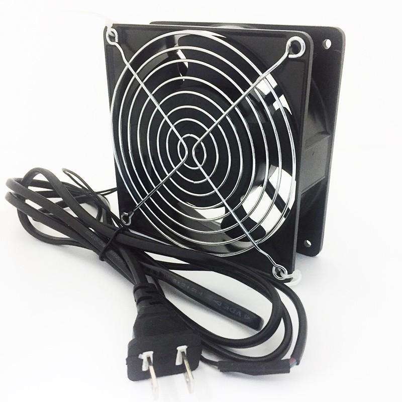 พัดลมระบายความร้อน พร้อมตะแกรง พร้อมปลั๊กเสียบ พัดลมตู้ RACK ขนาด 12cm (120mm) 220-240V 2500RPM