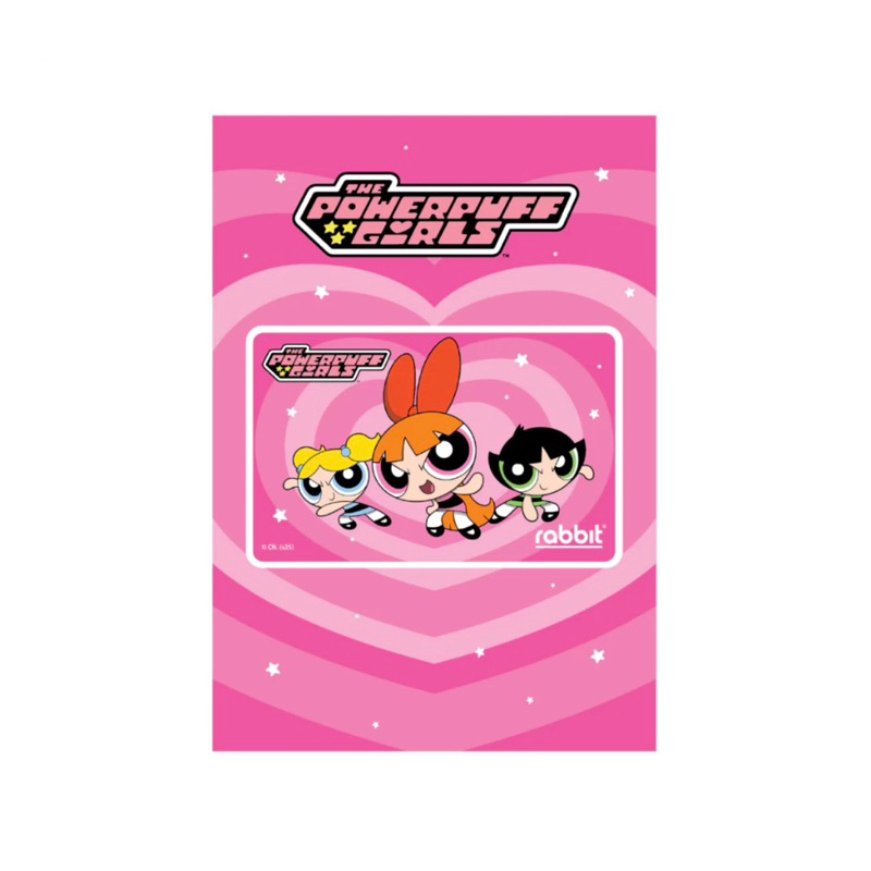 [พร้อมส่ง] Physical Card Rabbit Card บัตรแรบบิท PowerPuffGirls สำหรับบุคคลทั่วไป