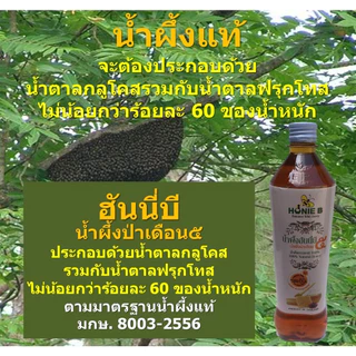 ฮันนี่บี น้ำผึ้งป่า น้ำผึ้งเดือน๕ 1200 กรัม น้ำผึ้งแท้ มาตรฐาน มกษ.8003-2556 อาหารเสริมของขวัญของฝาก