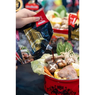น้ำซุปชาบูเข้มข้น ขนาด 800-1000g ตรา เพียวฟู้ดส์ ชาบูน้ำดำ น้ำดำ ซุปน้ำดำ ทงคตสึ หม่าล่า