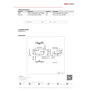 MONITOR HIKVISION ขนาด 21.5 นิ้ว FHD(1920x1080)VA 100Hz DS-D5022F2-2V2-ของแท้ 3 ปี เสียเปลี่ยนตัวใหม่