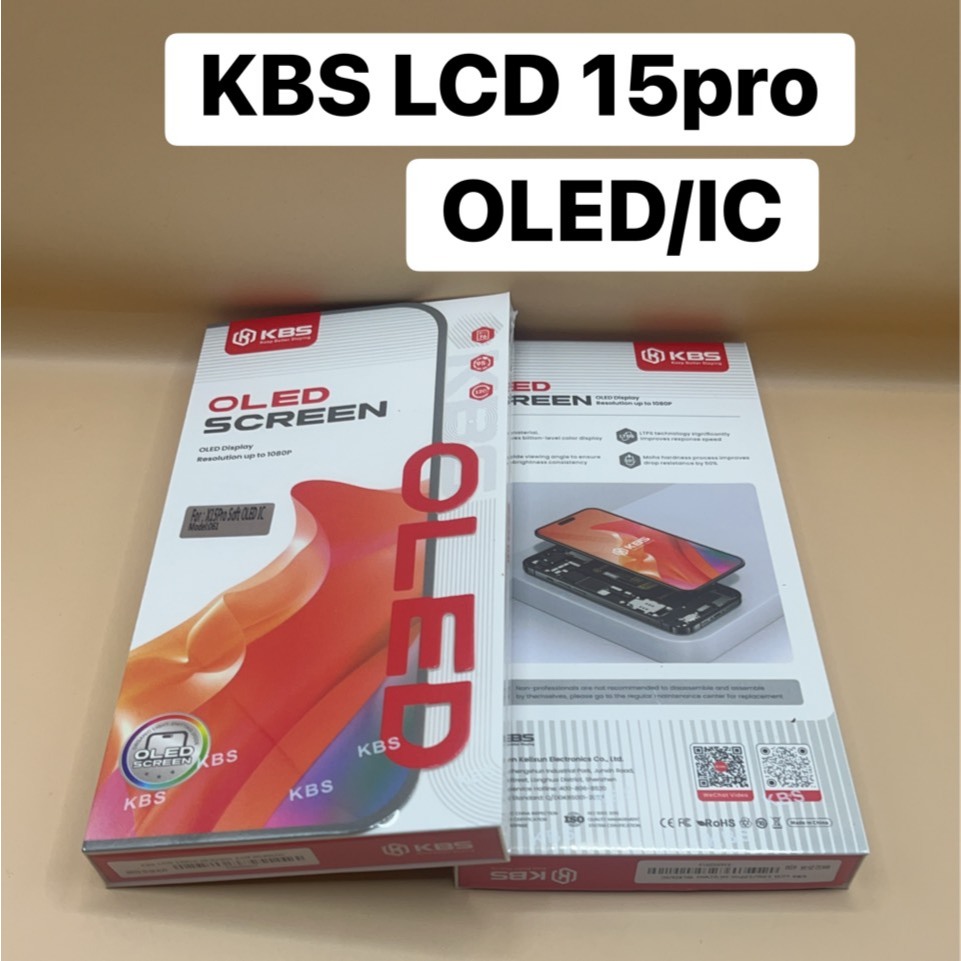 LCD KBS Display 15pro OLED IC จอ+ทัช แถมฟรีชุดไขควง+ฟิล์มกันรอย