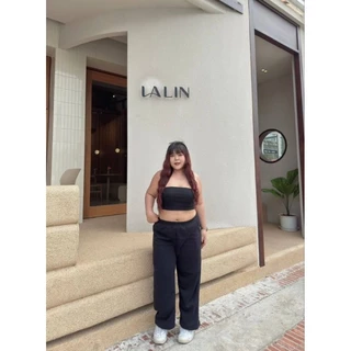 กางเกงวอร์มขาปล่อย ผ้าสำลี Plus size รุ่นสูง155 165 170 175 ซม. เลือกตามความสูงได้