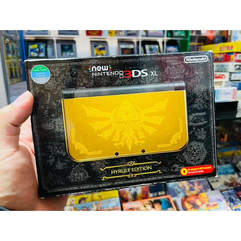 งานกล่อง New Nintendo 3DS XL “Zelda Hyrule Limited Edition” สภาพงามจัดๆ แถมจอบนเป็น IPS หายาก แปลงเม