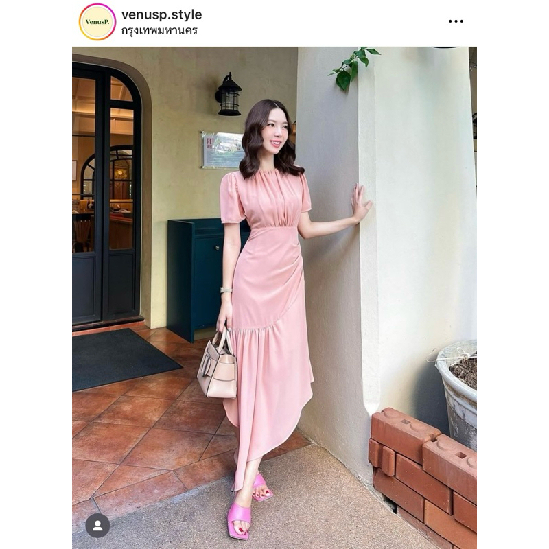**ส่งต่อ** เดรส venusp.style รุ่น Taylor dress สีโอรส size L