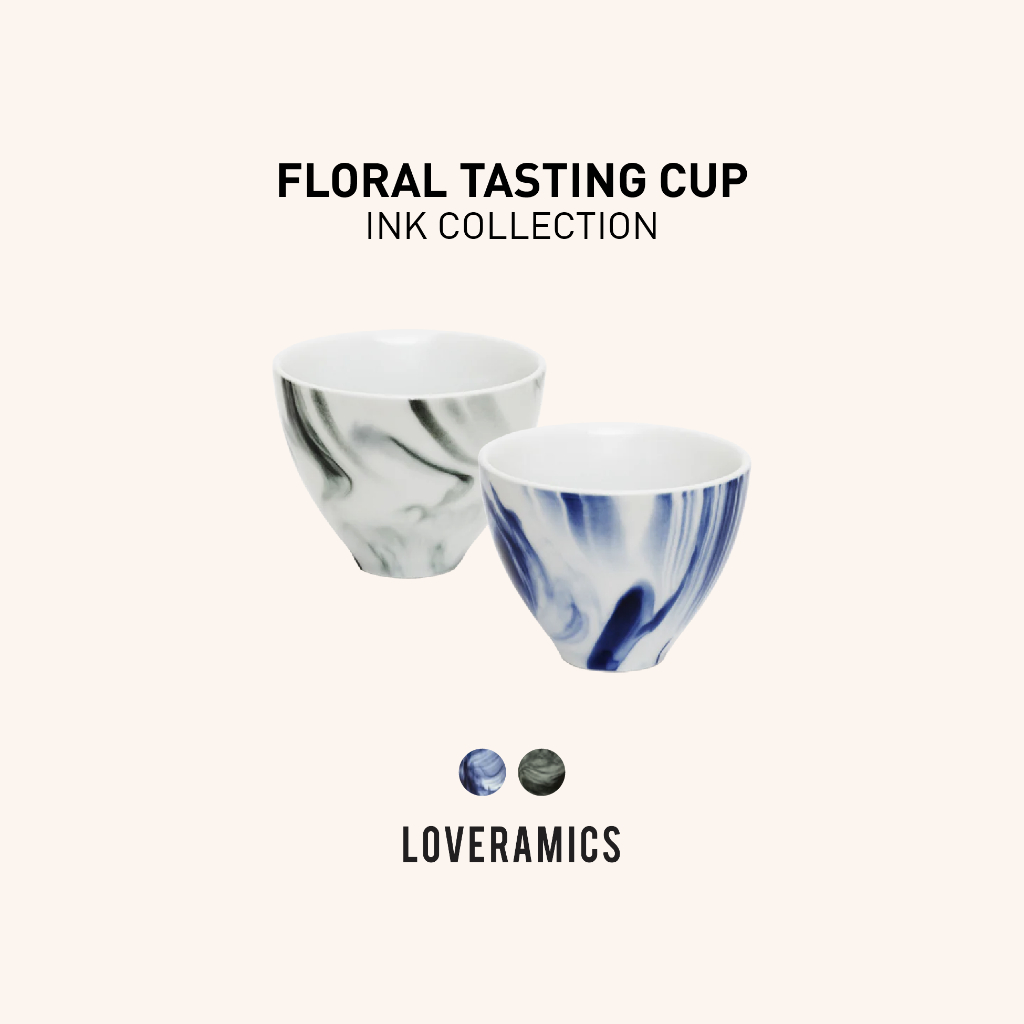 LOVERAMICS แก้วกาแฟเซรามิค รุ่น Brewer-Specialty Cup  Ink Collection (Floral) 150ml