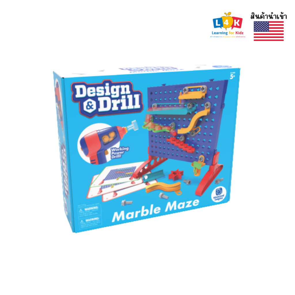 ชุดออกแบบและเจาะสร้างเขาวงกต (Design & Drill : Marble Maze) [Educational Insights]