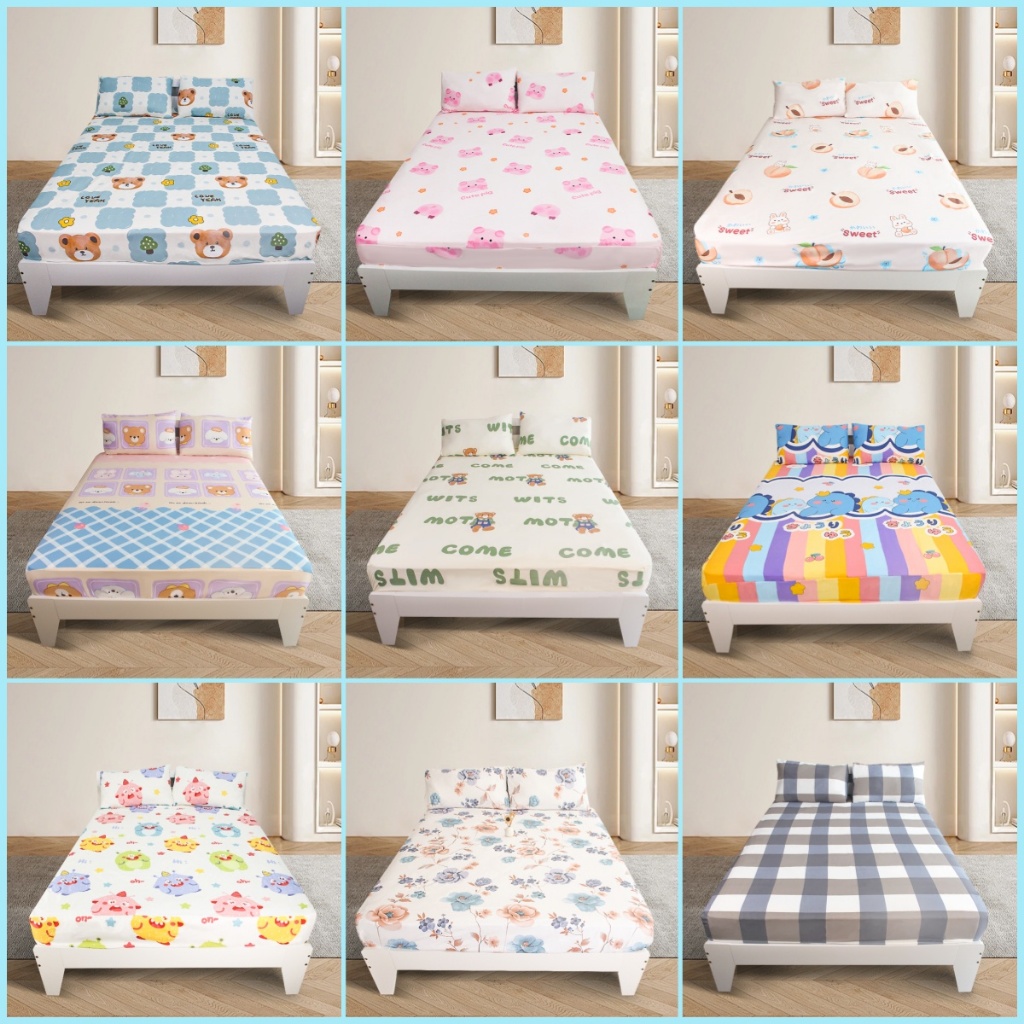 ชุดเครื่องนอน/ 4 ฟุต/ 5 ฟุต/ 6 ฟุต/ซักผ้าคอตตอนทำจากผ้าคอตตอนไม่มีปัญหาลูกบอลไม่มีสีตก/ 360 องศาคละสี