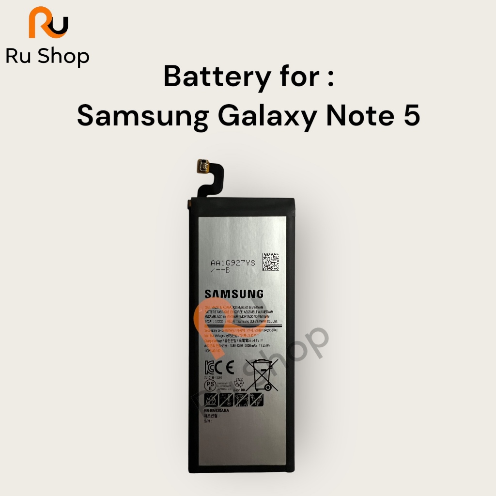 แบตเตอรี่ เดิม Samsung Galaxy Note 5 N9200 N920T N920C N920P SM-N9208 EB-BN920ABE 3000mAh