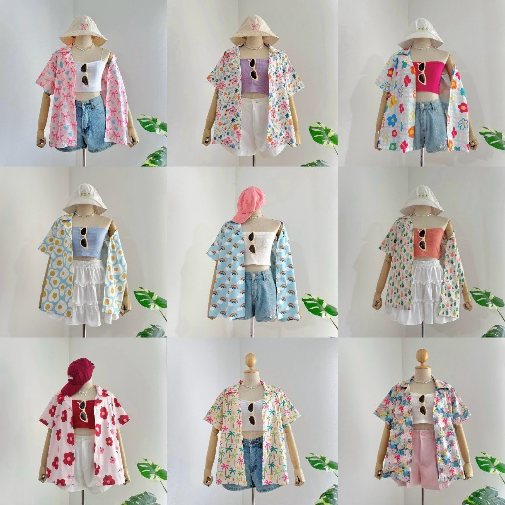 ⚡️[พร้อมส่ง] เสื้อฮาวาย เสื้อสงกรานต์ ตัวยาว พิมพ์ลาย #FF11 - รูปที่ 7