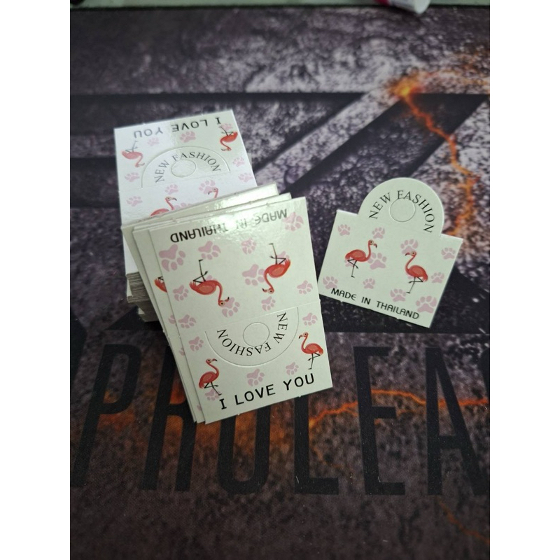 หัวกระดาษ นก ฟรามิงโก้ขาว ขนาด 4x6 cm 1 ก้อน มี 100 ใบ กระดาษมันเงา