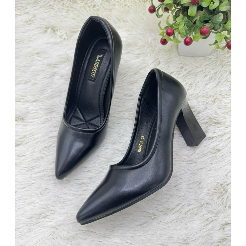 ⭐️พร้อมส่ง⭐️KITEPRETTY รุ่น K9730 รองเท้าคัชชูทำงาน หนังนิ่ม ส้นสูง 3 นิ้ว ปลายแหลม Size 35-40