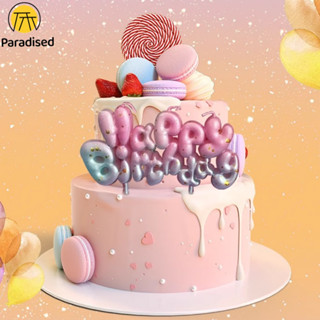 💕เทียนวันเกิด Happy Birthday เทียนLOVE สีพิเศษparadised