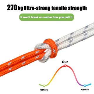 สั่งผ้าใบกันน้ำใดๆแถม ARIDOO เชือกกันลมยาว สีสุ่ม safety rope 10 เมตรโพรพิลีนไฟเบอร์ถักกลางแจ้งอยู่รอด
