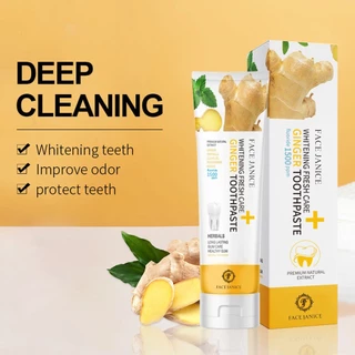 Facejanice ยาสีฟันขิงขิง ทำให้ปากสดชื่น 50gยาสีฟันขิงเหมาะสำหรับผู้ที่ต้องการขจัดคราบหินปูนและป้องกันกลิ่นปาก
