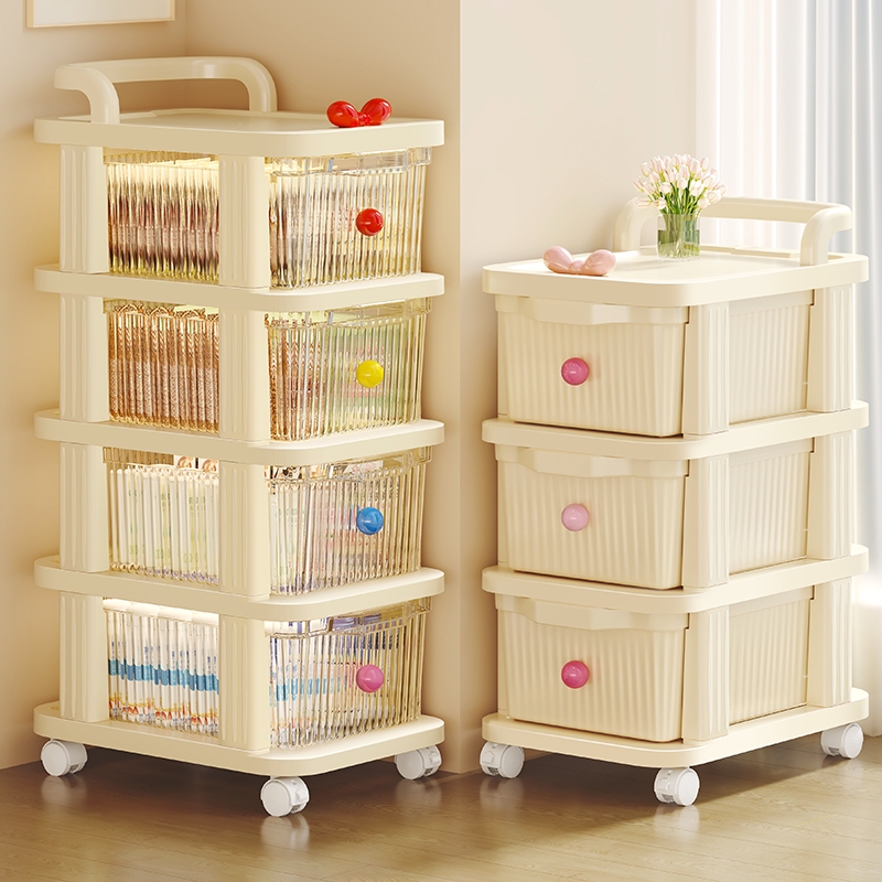 MULI ตู้เก็บขนม ชั้นเก็บของสำหรับเครื่องสำอาง มีล้อ รับน้ำหนักได้ 150KG ดีไซน์โมเดิร์นมินิมอล