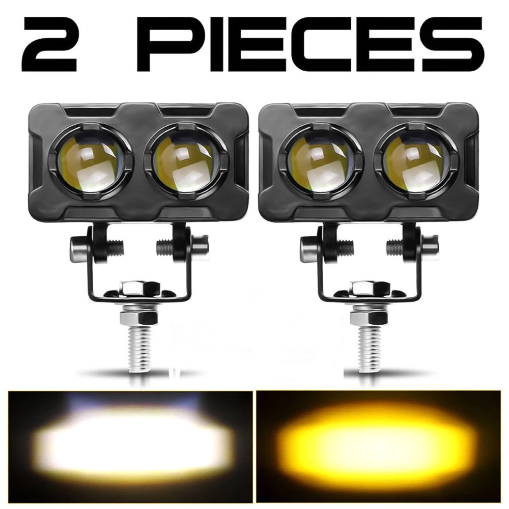เหมาะสำหรับไฟสปอตไลท์อลูมิเนียม12V/24Vสำหรับรถบรรทุกมอเตอร์ไซค์ 2 ตัว LED ปรับได้ทั้งไฟใกล้และไฟไกล