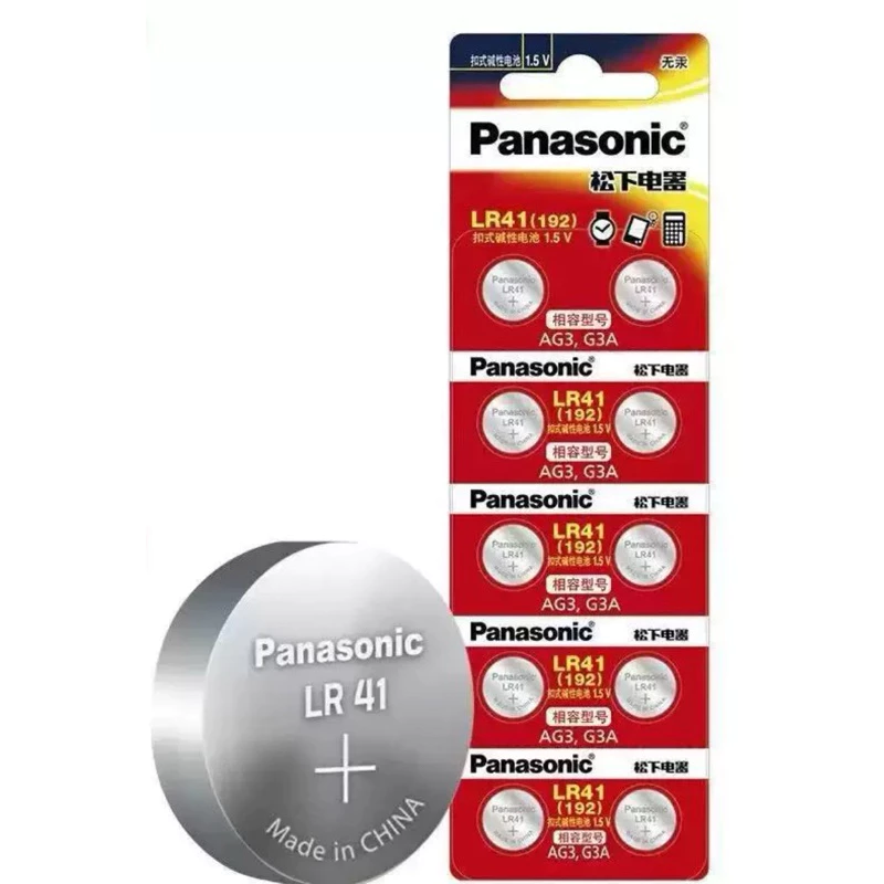 ถ่าน Panasonic LR41(192, AG3) 1.5V Alkaline Battery ของใหม่ ของแท้ แพคนำเข้าจากHK