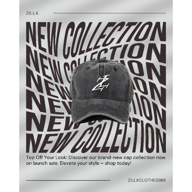 Zilla Cap faded denim jeans หมวก สีเฟดเท่ๆ