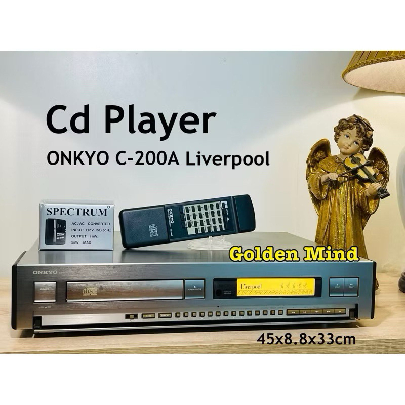 CD-01-100325 ONKYO C-200A Liverpool เครื่องเล่นซีดีมือสองจากประเทศญี่ปุ่น แถมหม้อแปลงและรีโมทเทียบ
