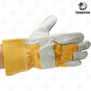 Tensfox ถุงมือหนัง ถุงมือช่างเชื่อม ถุงมือหนังงานเชื่อม แบบคู่ ใช้ป้องกันทั่วไป งานช่าง งานเชื่อมเหล็ก