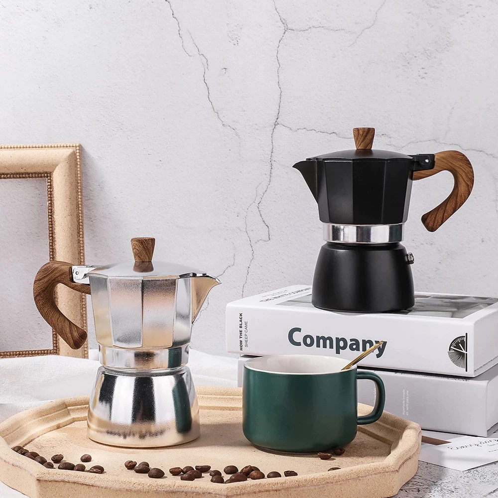 ❤ Diamond Coffee หม้อต้มกาแฟสด moka pot อลูมิเนียม แบบพกพา กาต้มกาแฟ เครื่องชงกาแฟ 3 ถ้วย/ 6ถ้วย มอคค่าพอท หม้อต้มกาแฟ thumbnail 3