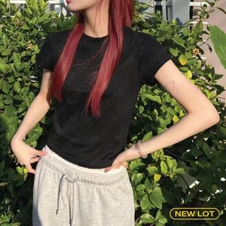 เสื้อทรงเบบี้ที Baby tee รุ่น Premium [ถ้ารับแบบพร้อมสกรีนต้องกดสั่ง 2 สินค้า] ผ้าคอตตอน รับสกรีนเสื้อ ไม่มีขั้นต่ำ