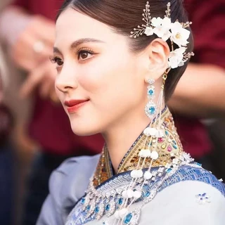 จรหู ที่คล้องหู(เครื่องประดับหู)ต่างหู องประดับตุ้มหูตะขอห้อยดอกไม้สําหรับผู้หญิงพร้อมส่งจากไหยค่ะ
