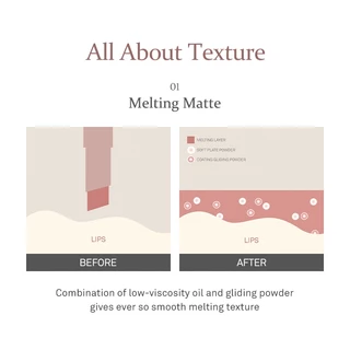 hince Slim Stick Melting Matte (5 colors) | hince Official Store ฮินซ์ สลิม สติ๊ก เมลธิง แมท ลิปสติก