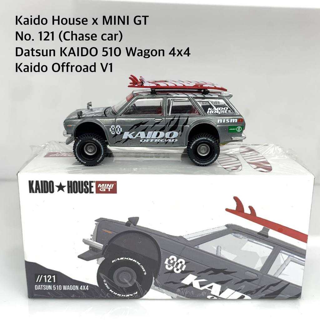 Kaido House x MINI GT Chase No. 121 Datsun KAIDO 510 Wagon 4x4 Kaido Offroad V1