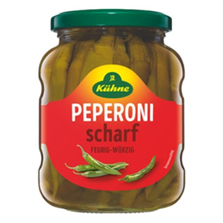 คูห์เน่ พริกเขียวดอง 370มล. - Hot Green Peppers Peperoni Pic…