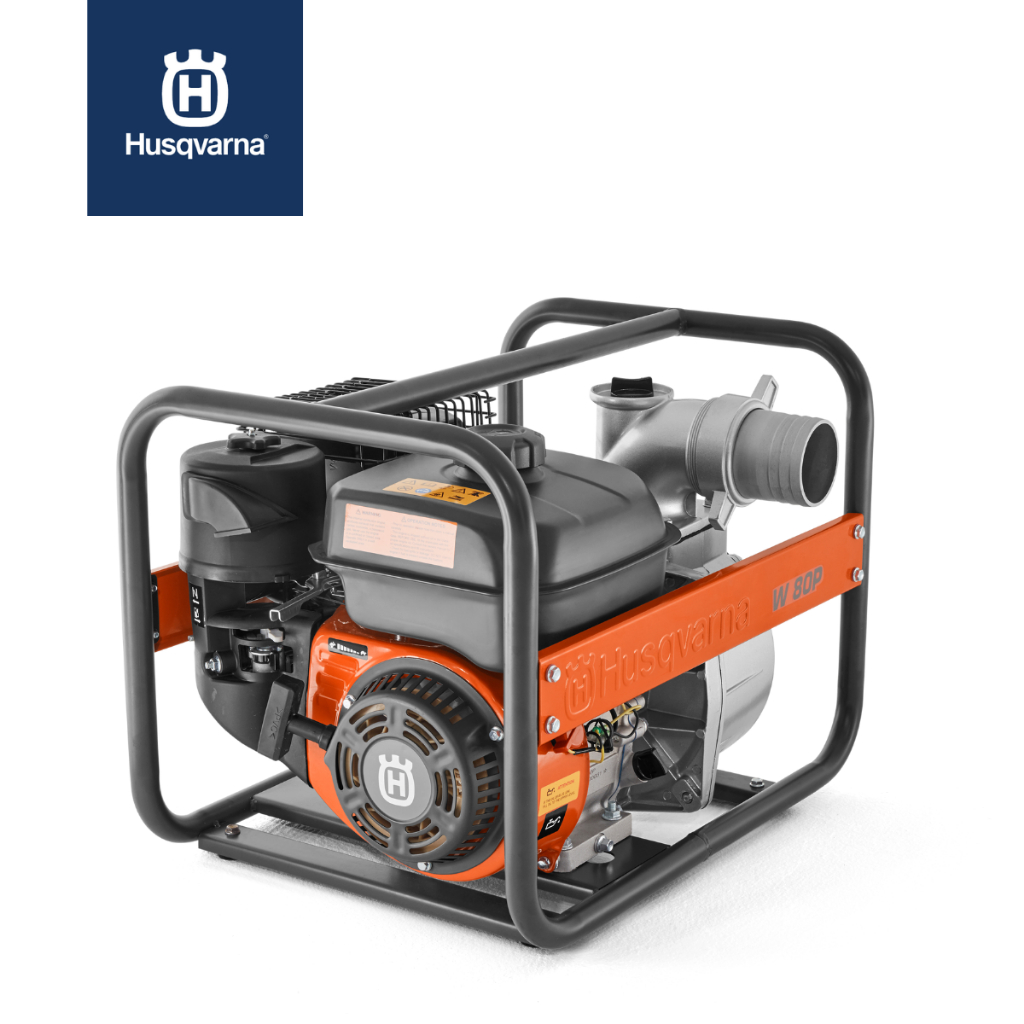 HUSQVARNA เครื่องสูบน้ำ รุ่น W80P 3 นิ้ว เครื่องยนต์ 4 จังหวะ