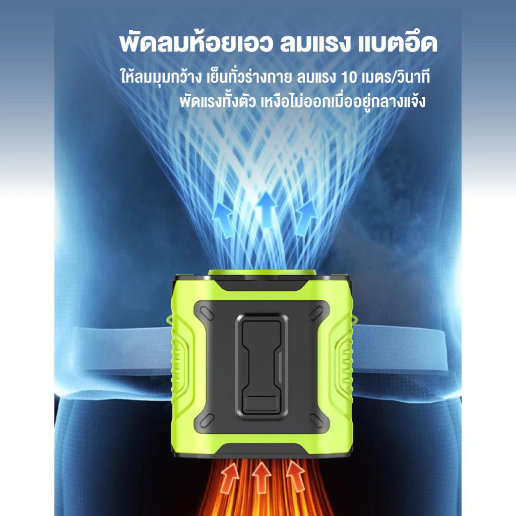 พัดลมคาดเอวพกพา 2026 10000mAh จอ LED thumbnail 9