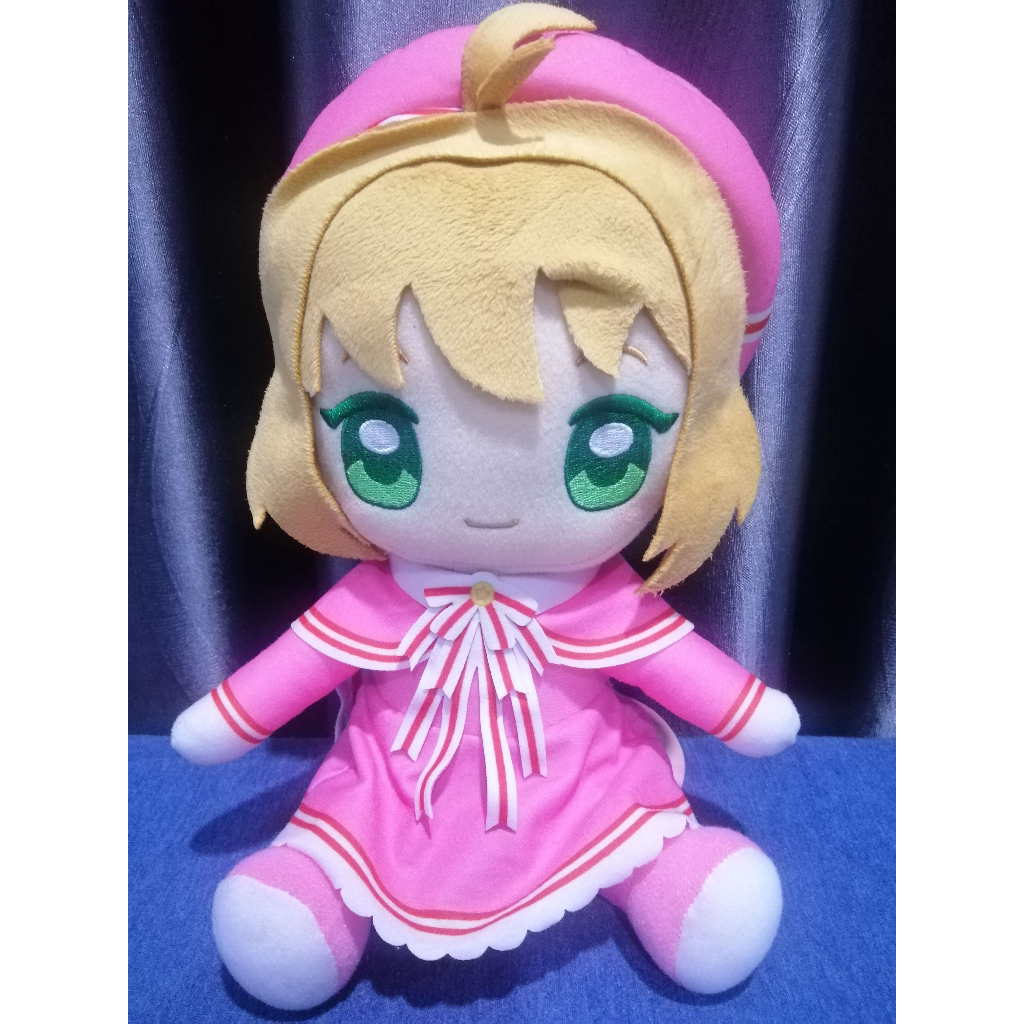 ตุ๊กตาอนิเมะ Cardcaptor Sakura SAKURA KINOMOTO Pink Ribbon Dress BIG Plush Doll Japan FuRyu ขนาด10นิ