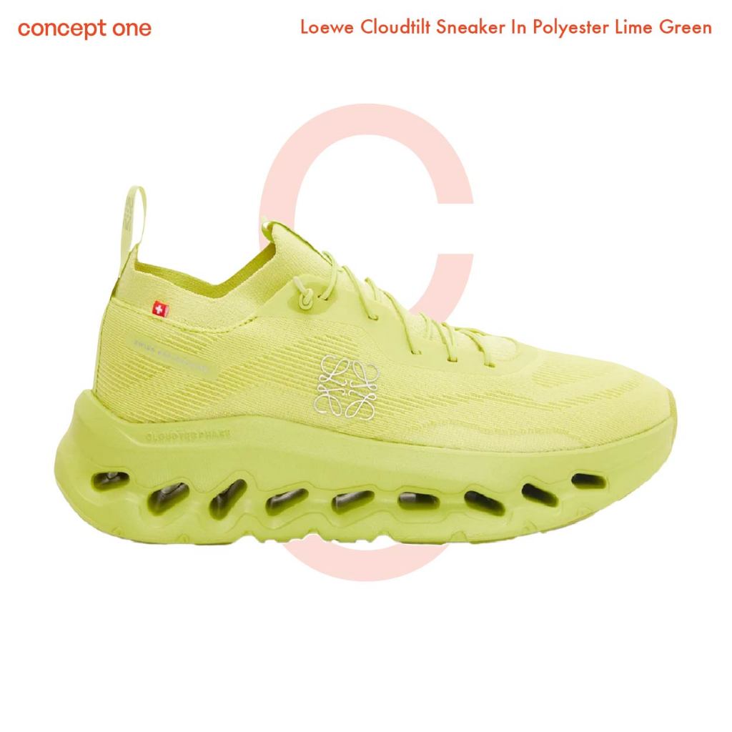 Conceptone Loewe X On Cloudtilt Sneaker In Polyester Lime Green (M)