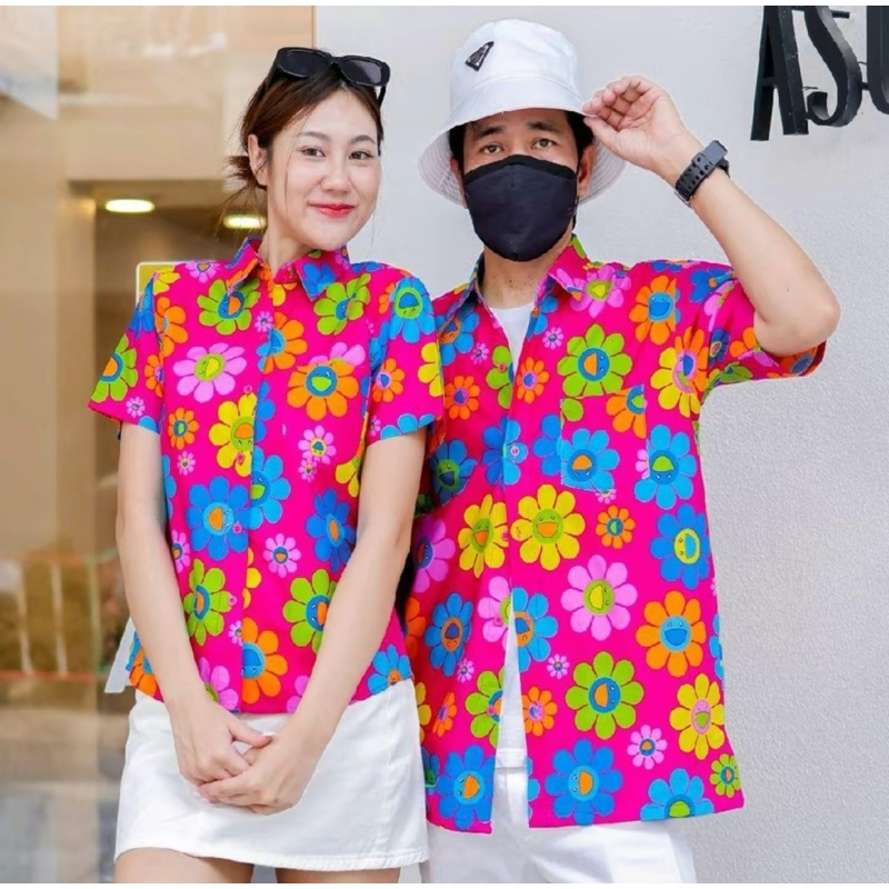 สุดฮิต เสื้อเชิ้ตลายดอก เสื้อสงกรานต์ ผ้าเกรดพรีเมียม ทรงสวย สีสดใส ครบไซส์ พร้อมส่ง – โปรปัง