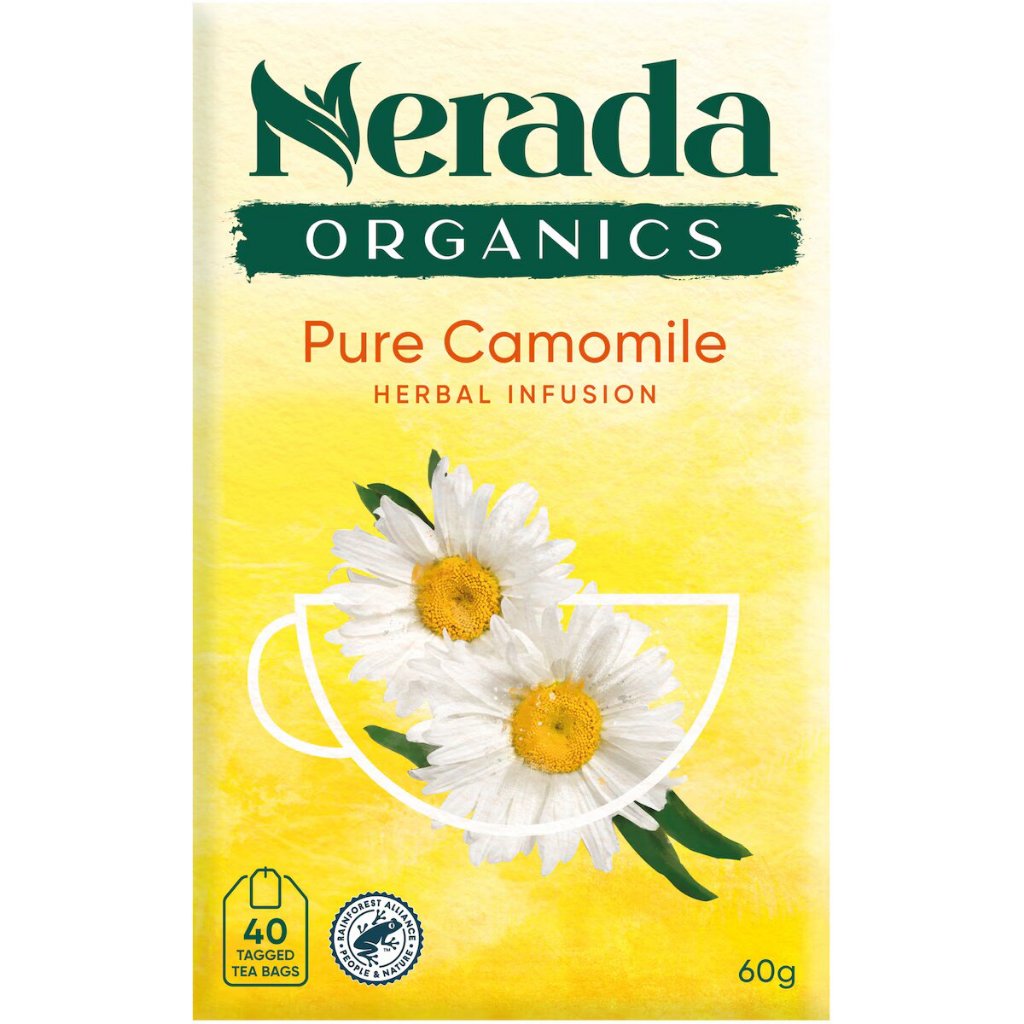 Nerada Organic Camomile Tea Bags 40 Pack /เนราดา ชาออแกนิค คาโมมายล์ 40 ถุง