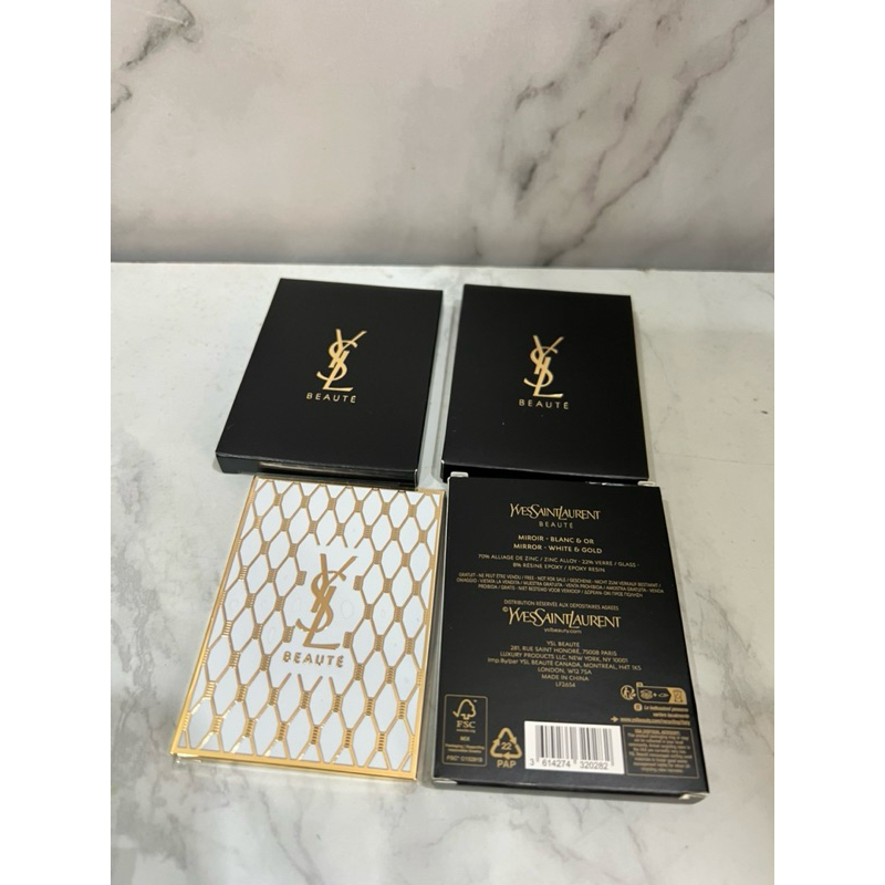 🍎พร้อมส่ง แท้ 🍎Ysl Mirror กระจกพกพาลายหินอ่อน