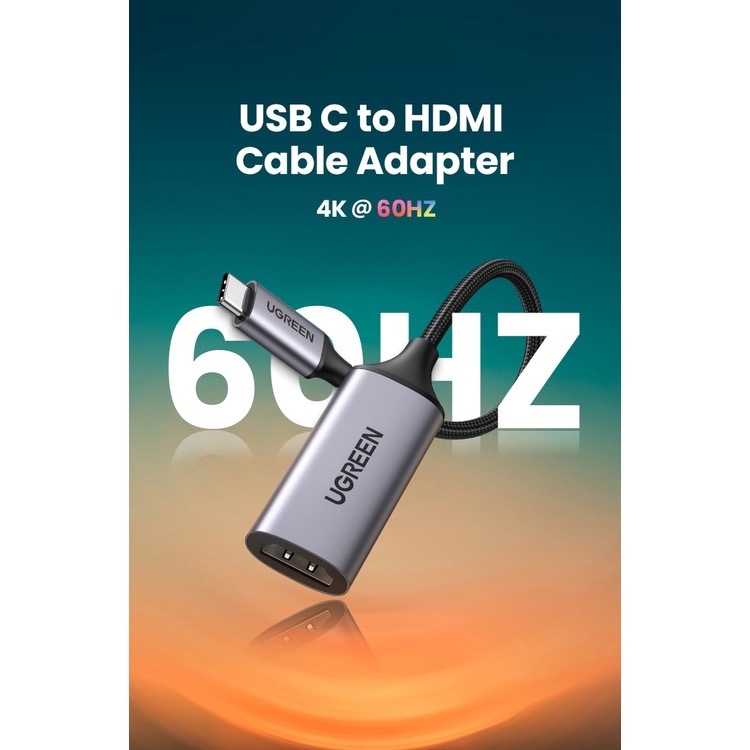 Ugreen 70444 สายแปลง USB Type-C to HDMI 2.0 Adapter รองรับวิดีโอ 4K / 60Hz For Laptop and Smartphone - รูปที่ 4