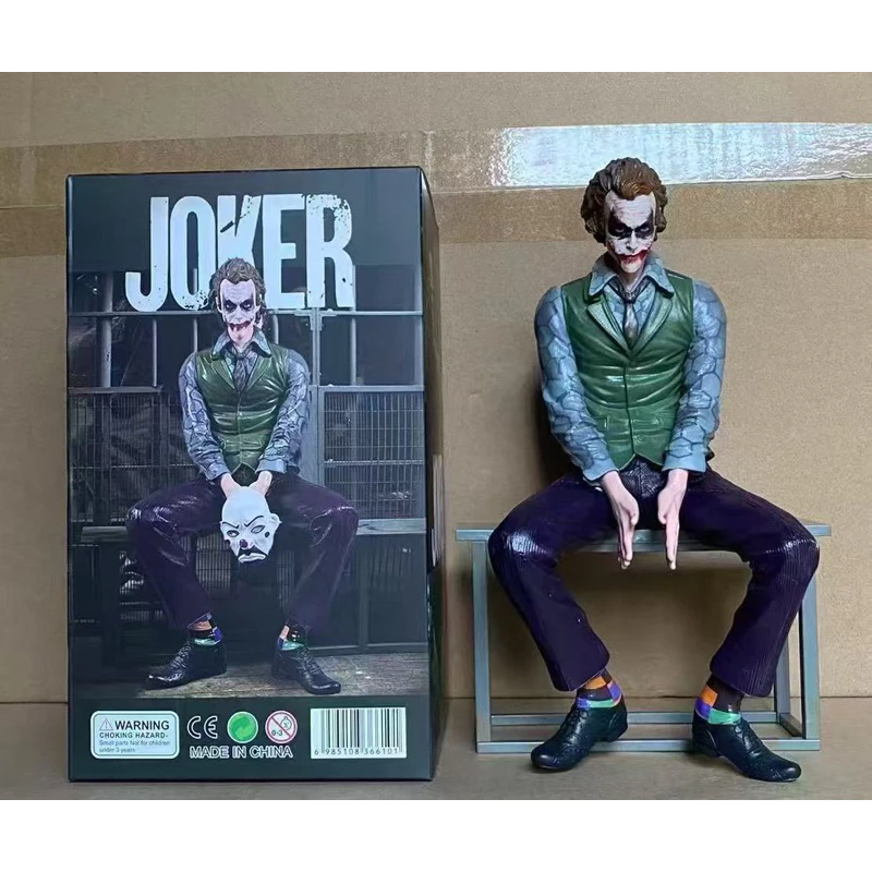 Jsjjingp Heath Ledger Action Figures, Dark Knight มือถือ Gotham Joker Dc รูป, การ์ตูนสีเขียวชุด