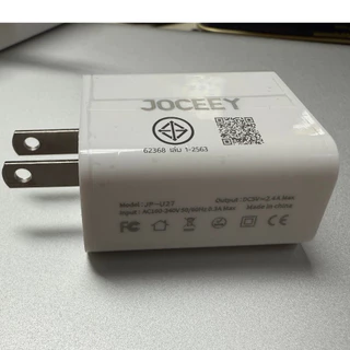 ชุดชาร์จ joceey สายชาร์จ+อะแดปเตอร์ 2.4A ชาร์จเร็ว JP U27 kingkong สำหรับ phone micro TYPE-C (รับประกัน 1 ปี)