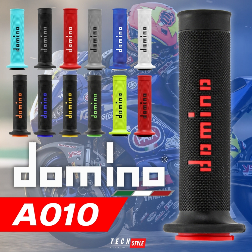 ปลอกแฮนด์ Domino รุ่น A010 แท้ MADE IN ITALY ปลอกแฮนด์ที่ใช้แข่งขันใน MotoGP นุ่มสบาย ติดมือ ไม่ลื่น