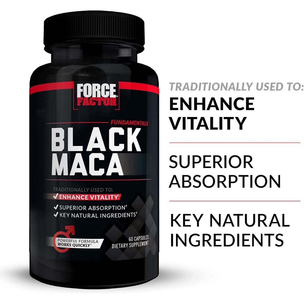 Force Factor Fundamentals Black Maca 60 Capsules แบล็ค มาคา ไม่มีเจลาติน