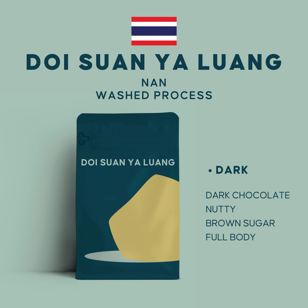 เมล็ดกาแฟ ดอยสวนยาหลวง Washed Process คั่วเข้ม - Doi Susan Ya Luang Dark Roast Coffee Bean