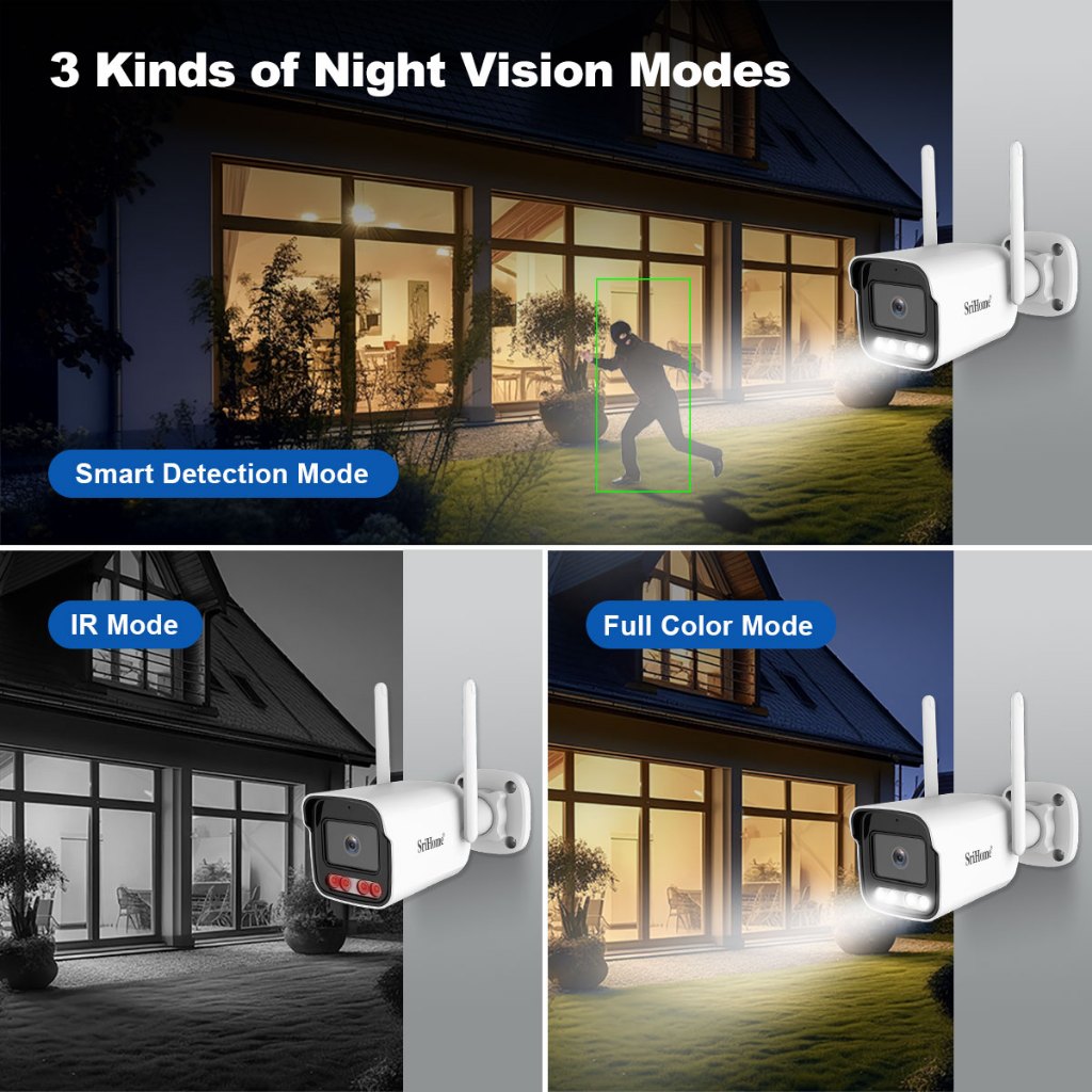 HVISION Hot sale ชุดกล้องวงจรปิดไร้สาย 3/4/6M 1080P กล้องวงจรปิด wifi 4/8CH พูดโต้ตอบ กลางคืนภาพเป็นสี แถมอุปกรณ์ติดตั้ง